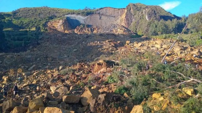 Al menos 300 desaparecidos tras alud en una aldea de Papúa Nueva Guinea