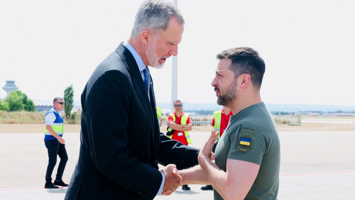 [Video] Rey Felipe recibió a Zelenski en su llegada a Madrid ...