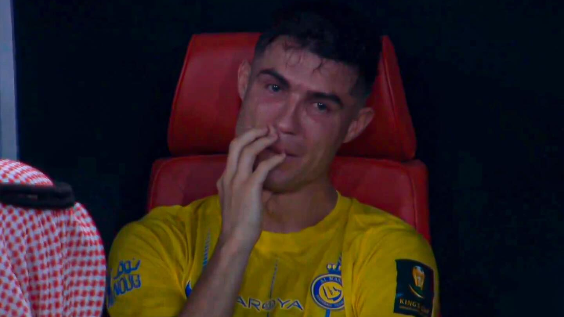 [VIDEO] Cristiano Ronaldo rompió en llanto tras perder la final de la King's Cup