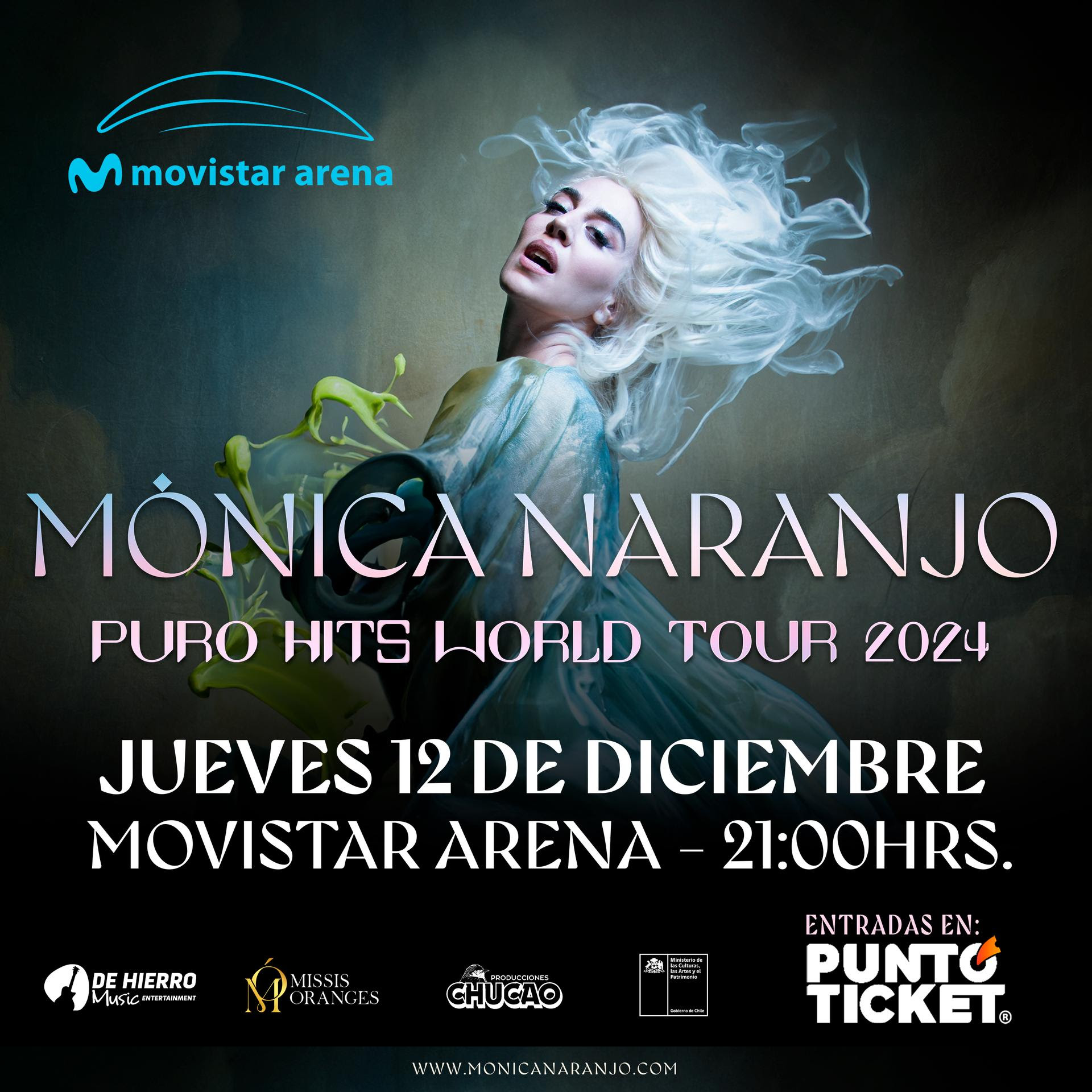 afiche de monica naranjo en movistar arena en 2024