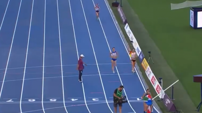 [VIDEO] Atleta española celebró antes de tiempo y perdió medalla en la meta