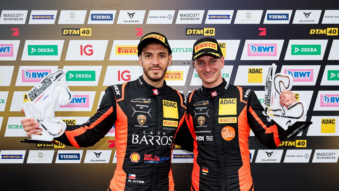 Benjamín Hites y Tim Zimmerman lograron su primer podio en el GT Masters de Alemania