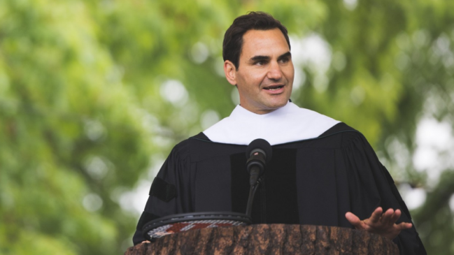 Roger Federer recibió un doctorado honorífico en la Universidad de Dartmouth