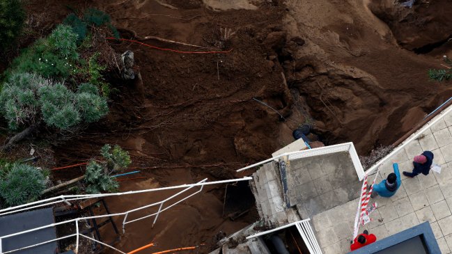 Serviu instalará bombas en el sector del socavón para desviar las aguas lluvias
