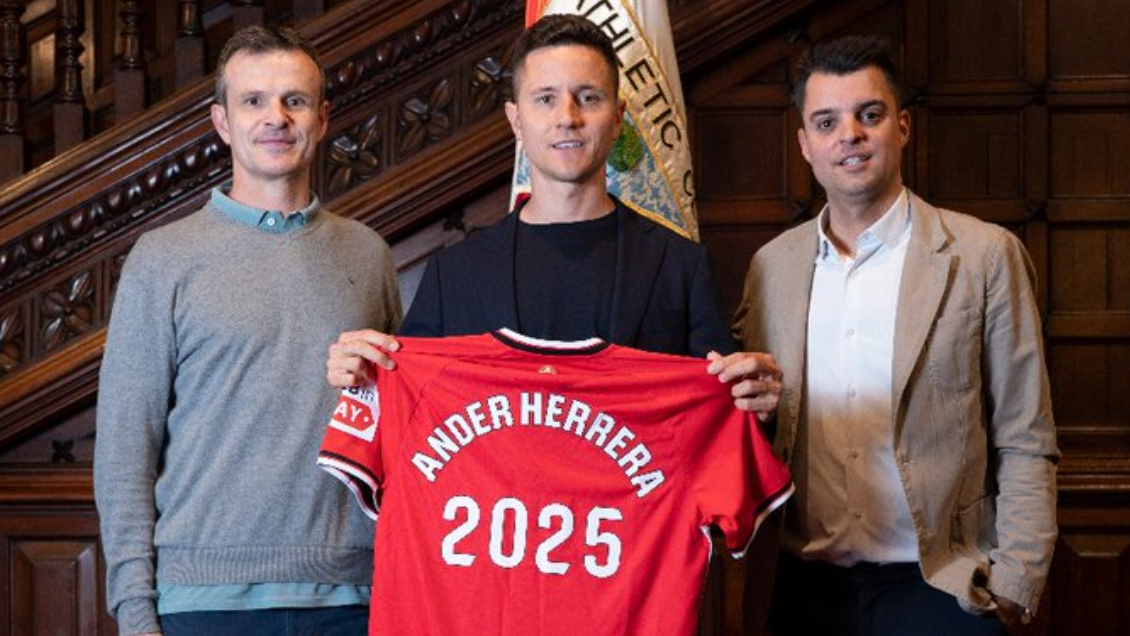 Ander Herrera amplió contrato con Athletic y su esposa causó una polémica