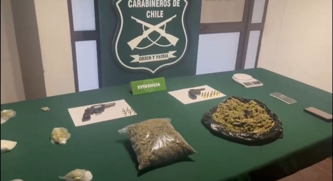 Carabineros detuvo a dos personas en operativo antidrogas en La Araucanía