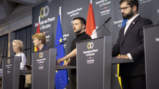 Boric en cierre de cumbre de Ucrania: Estas convicciones no se tratan de izquierda ni de derecha