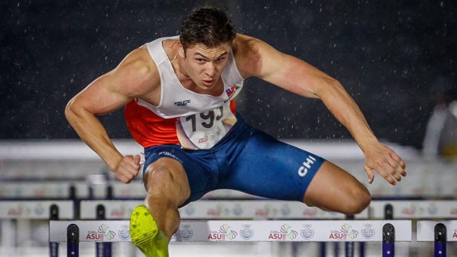 Martín Sáenz estableció nuevo récord chileno en 110 metros vallas