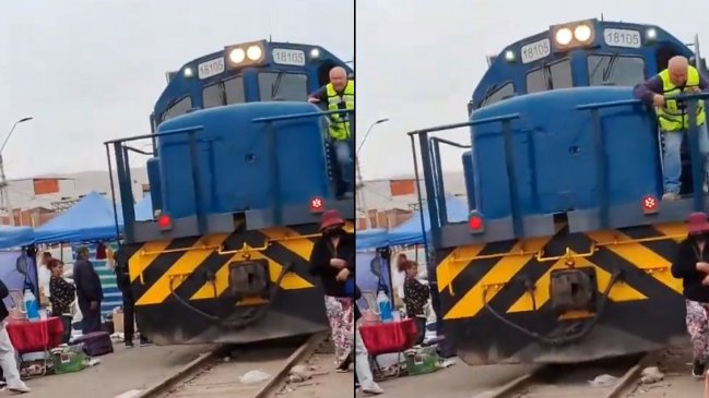 Adulta mayor fue impactada por tren en Arica: Caminaba por una feria