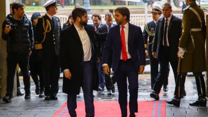  Presidente Boric recibió en La Moneda a su homólogo uruguayo  