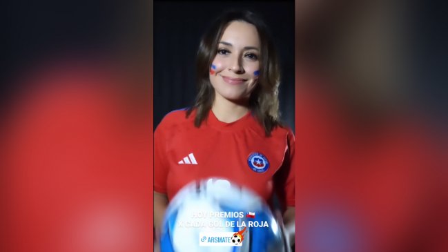 [VIDEO] La detenida Camila Polizzi promocionó su sitio para adultos con el partido de Chile