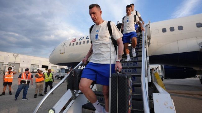 Argentina ya está en Nueva Jersey para el partido contra Chile