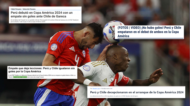 Las dispares reacciones de la prensa peruana tras el empate ante Chile en la Copa América