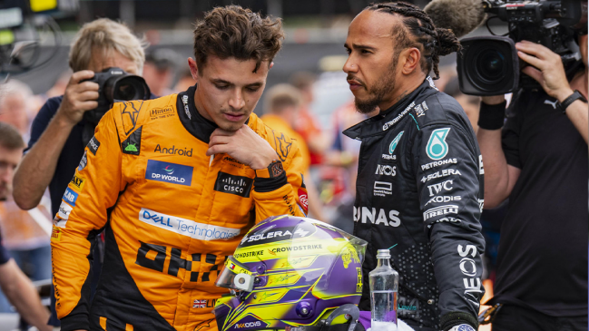 Lando Norris sorprendió a Max Verstappen y saldrá primero en Montmeló