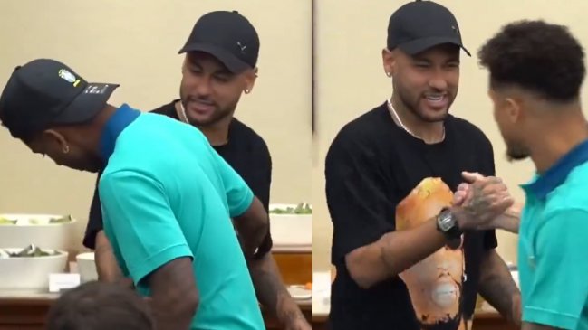 Neymar visitó a la selección brasileña y les deseó suerte en la Copa América
