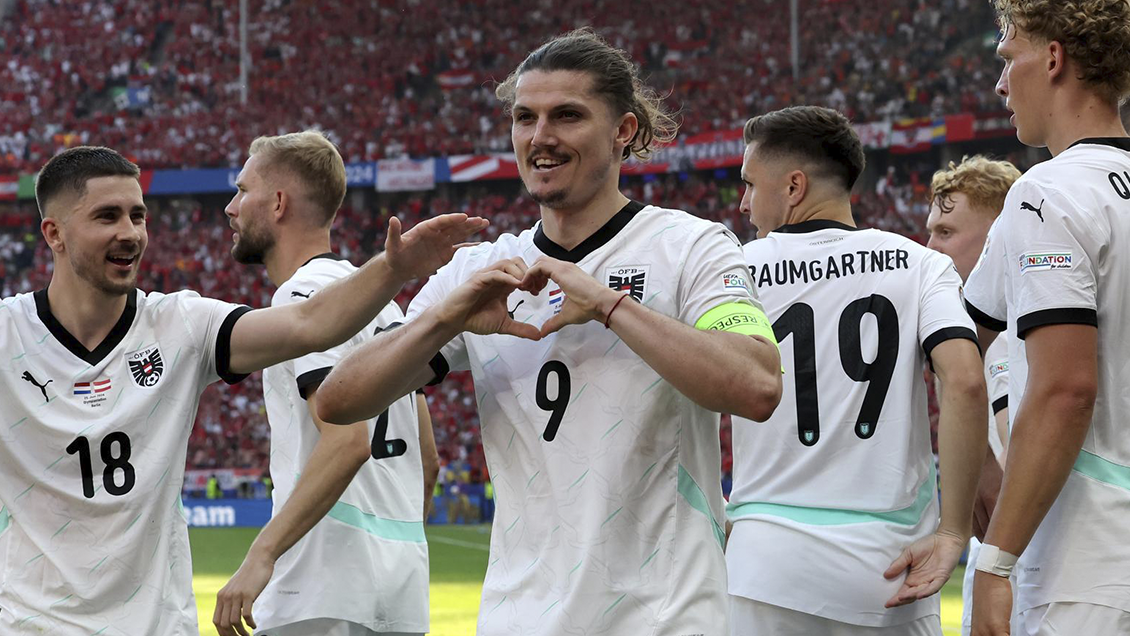 Austria superó a Países Bajos y dio la sorpresa en el Grupo D de la Eurocopa