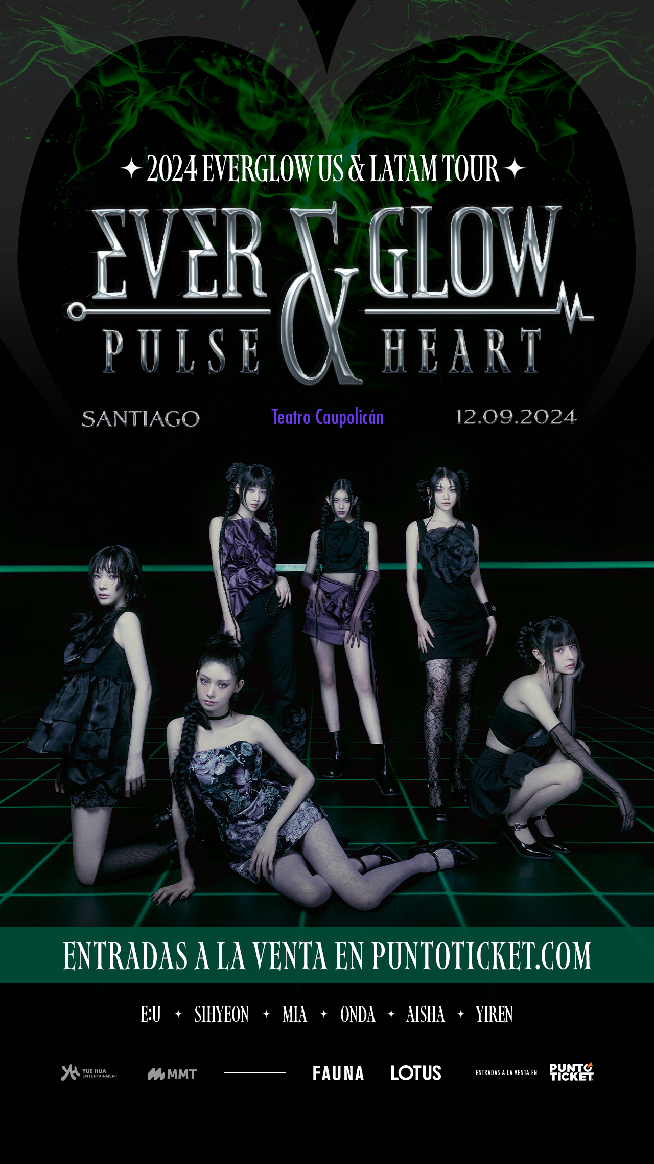 afiche del show de everglow en chile para este 2024
