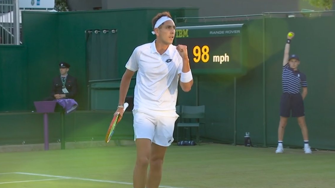 Debut de Tabilo en Wimbledon fue interrumpido en el segundo set