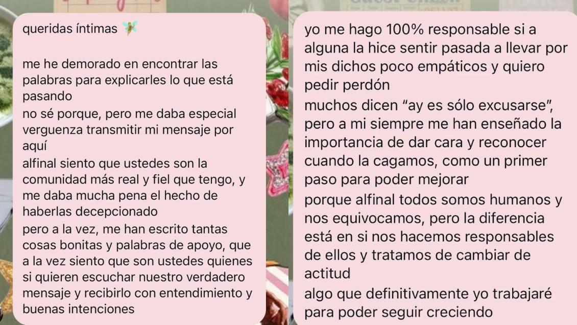 Bea Bravo anunció su retiro temporal de las redes sociales