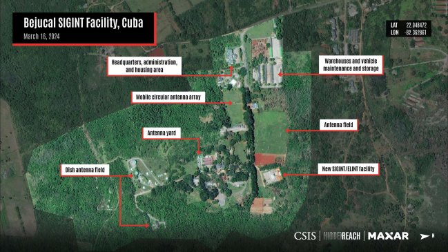 Imágenes satelitales muestran supuestas nuevas bases de espionaje chino en Cuba