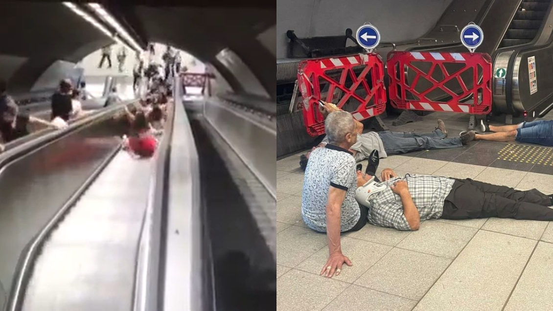 Escalera mecánica cambió de sentido inesperadamente en Turquía: Hubo 11 heridos