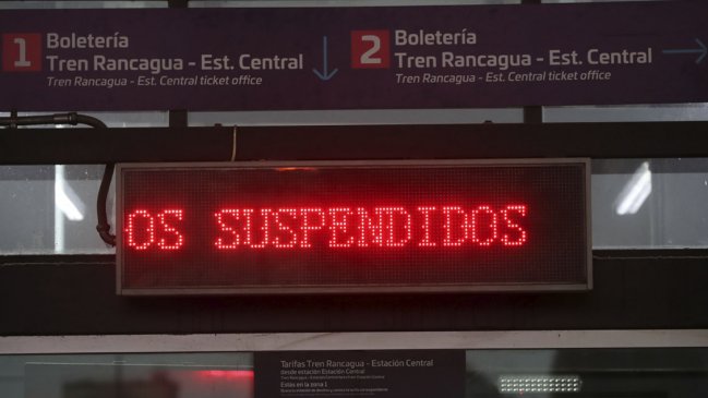 EFE mantiene servicio parcial en tren Rancagua-Estación Central por falla en la vía