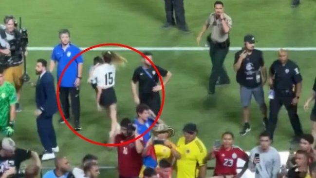 [VIDEO] Esposa de Valverde debió escapar con su hijo en brazos tras agresiones en Copa América