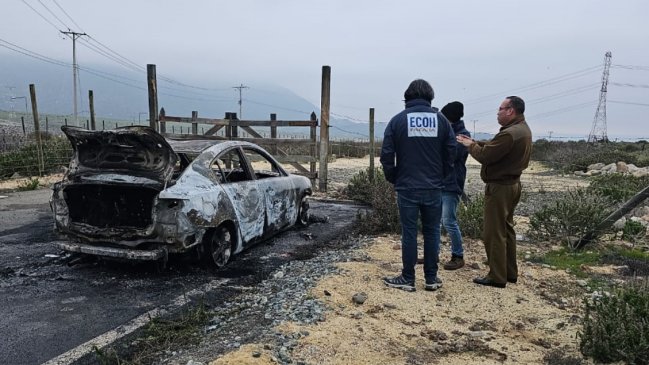 La Higuera: Investigan hallazgo de auto quemado con un cuerpo en su interior