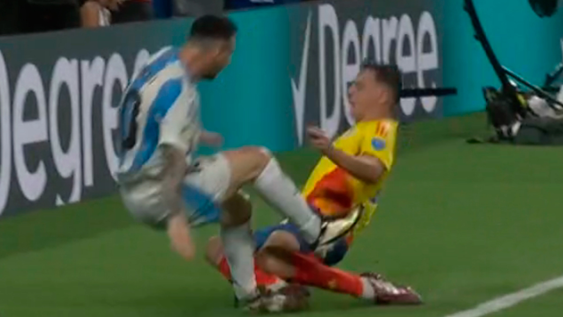 Preocupación en Argentina: El duro golpe que sufrió Lionel Messi en la final ante Colombia