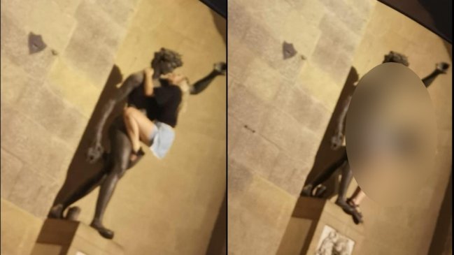 Turista causa indignación al realizar poses sexuales con estatua de dios romano en Italia