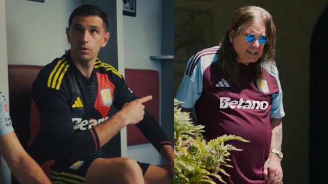 [VIDEO] Aston Villa presentó su nueva camiseta con Black Sabbath y 