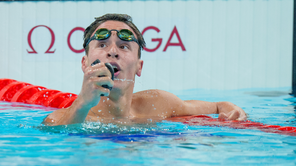 Eduardo Cisternas impuso un nuevo récord nacional de 400 metros libres en París 2024