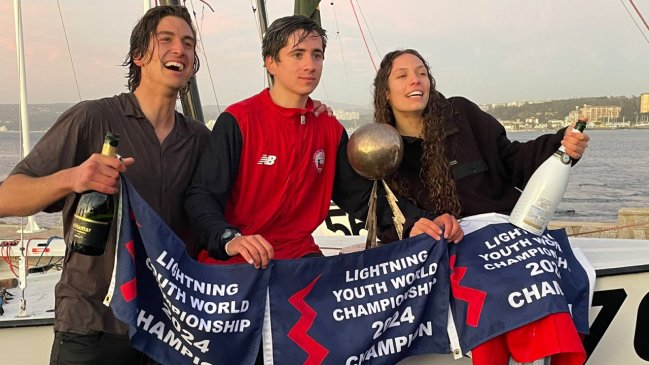 Chile ganó Campeonato Mundial Youth de veleros lightning con una mujer al timón