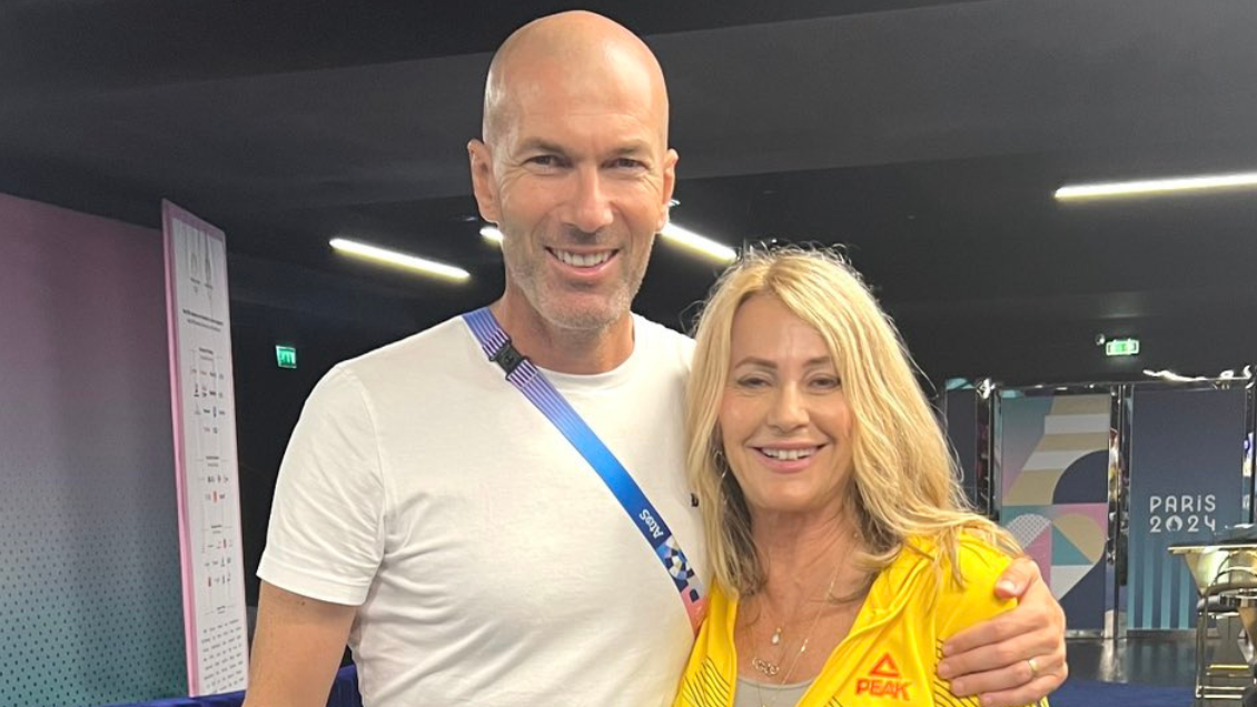 Zinedine Zidane y Nadia Comaneci compartieron en París 2024