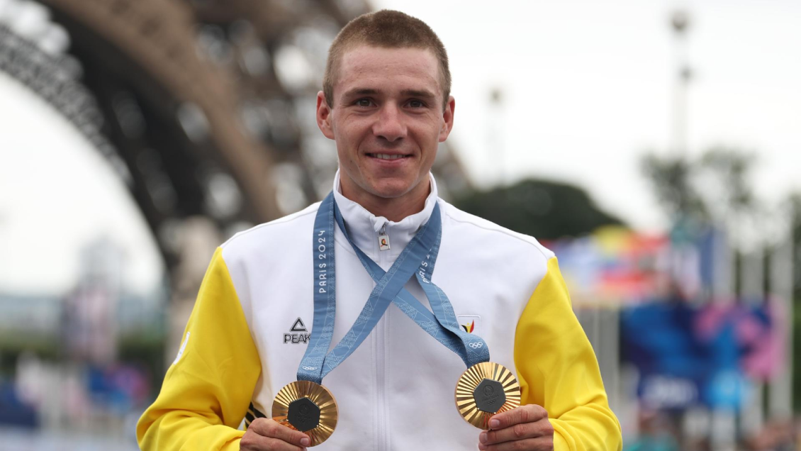 Remco Evenepoel selló un inédito doblete de oro en el ciclismo de ruta de París 2024