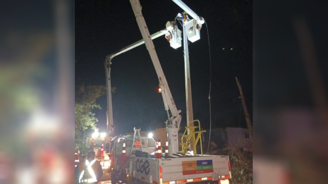CGE cumplió plazo para restablecer suministro eléctrico en O'Higgins