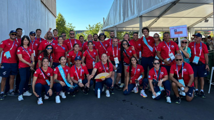   El Team Chile llegó al Stade de France para la ceremonia de clausura de París 2024 
