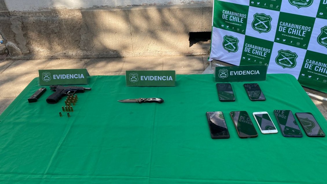 Carabineros detuvo en Providencia a banda acusada de múltiples robos