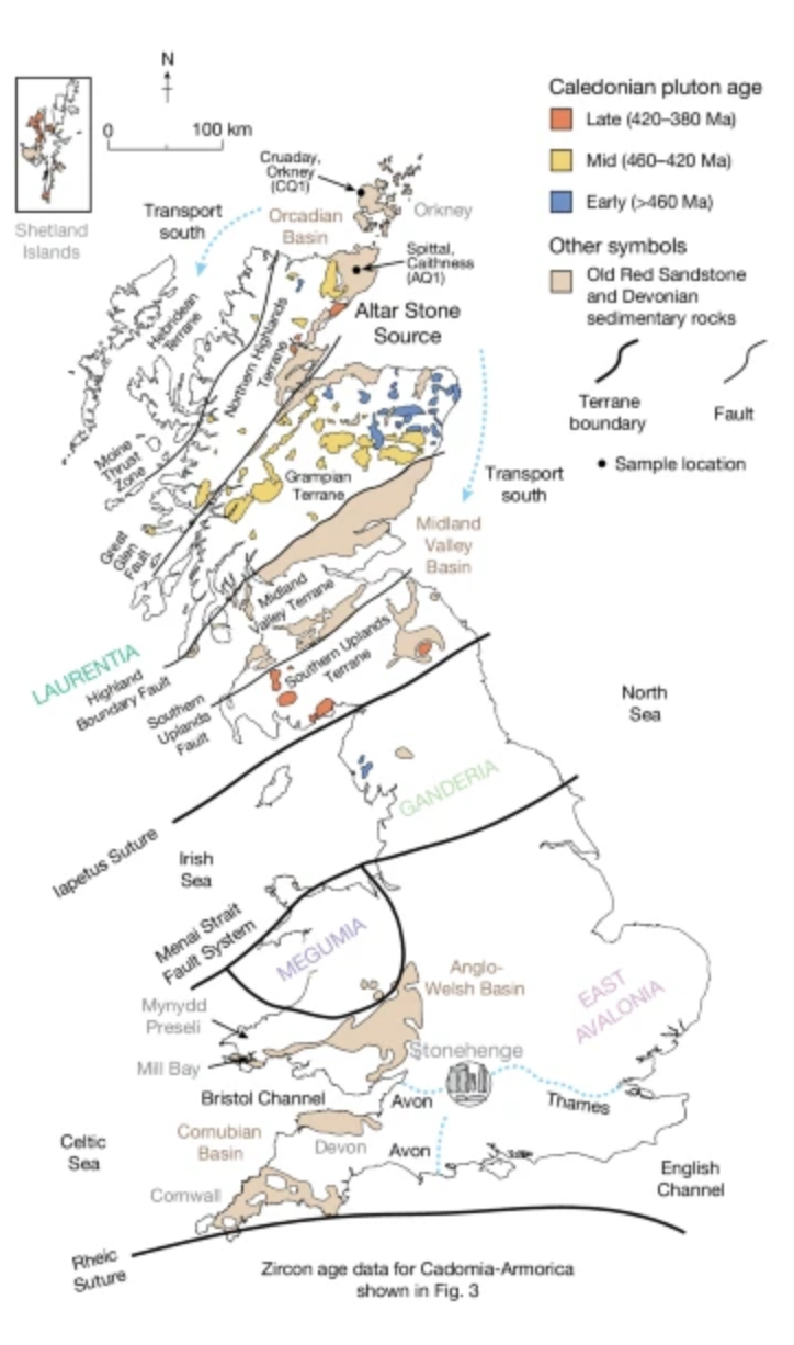 La ruta que habrían seguido las rocas de Stonehenge La ruta de Stonehenge