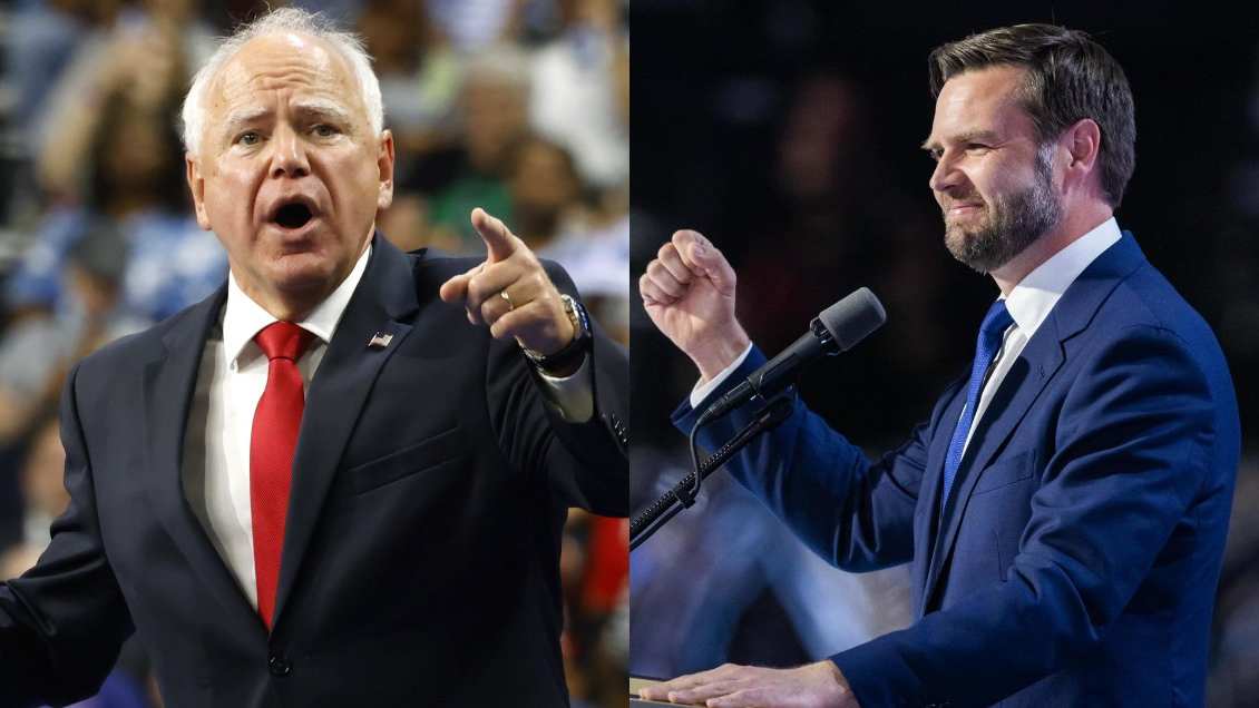 Carrera por la vicepresidencia: Tim Walz aceptó debatir con JD Vance