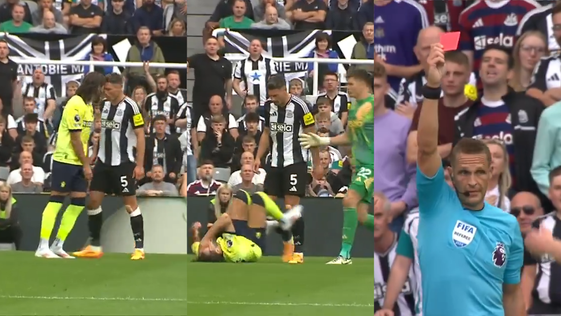[VIDEO] La caída de Ben Brereton que generó una expulsión en Newcastle