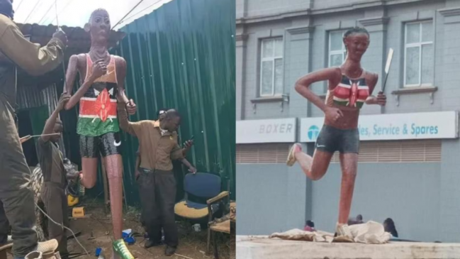 Ciudad en Kenia retiró comentadas estatuas de dos atletas y medallistas olímpicos