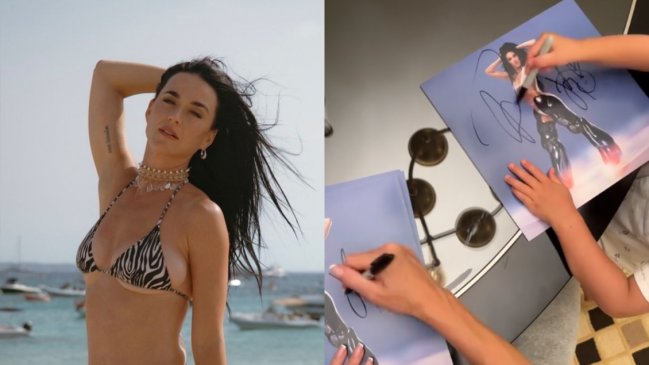 Katy Perry es ayudada por su hija de 3 años a firmar su nuevo disco