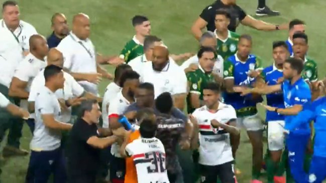 Clásico de Palmeiras y Sao Paulo terminó en escándalo
