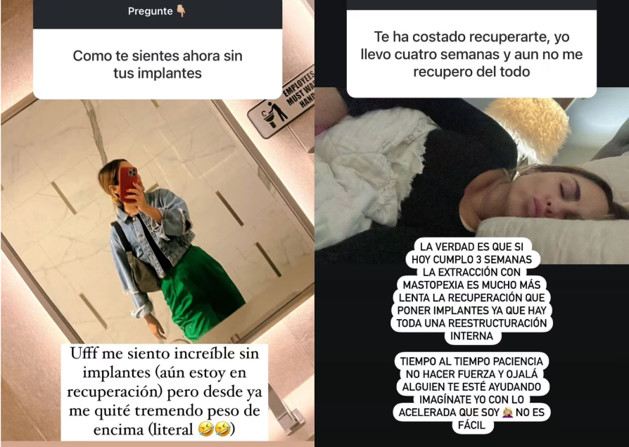 Maura Rivera se sinceró tras quitarse los implantes mamarios