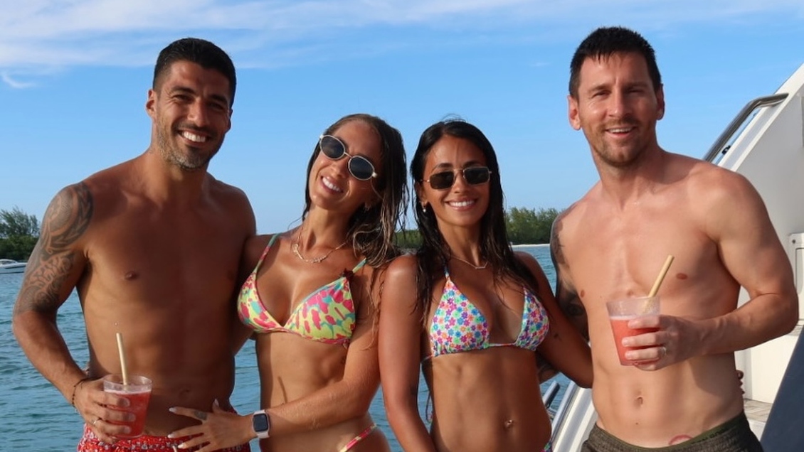 El descanso en familia de Lionel Messi y Luis Suárez en Miami