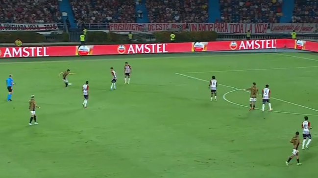 [VIDEO] ¡Un misil! El golazo de zurda de Lucas Cepeda para Colo Colo ante Junior