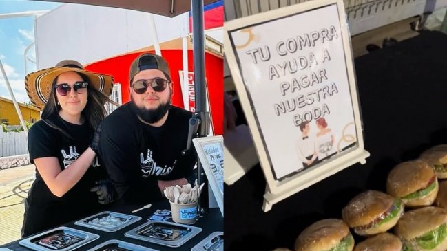 Pareja de Concepción vende hamburguesas para financiar su boda y se hace viral