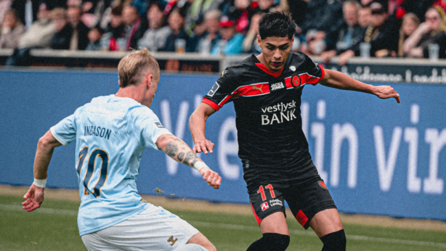 Darío Osorio aportó una asistencia para la remontada de Midtjylland contra Sonderjyske