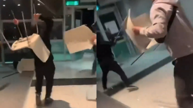 Hinchas de Cobreloa y Colo Colo protagonizaron brutal pelea en aeropuerto de Calama